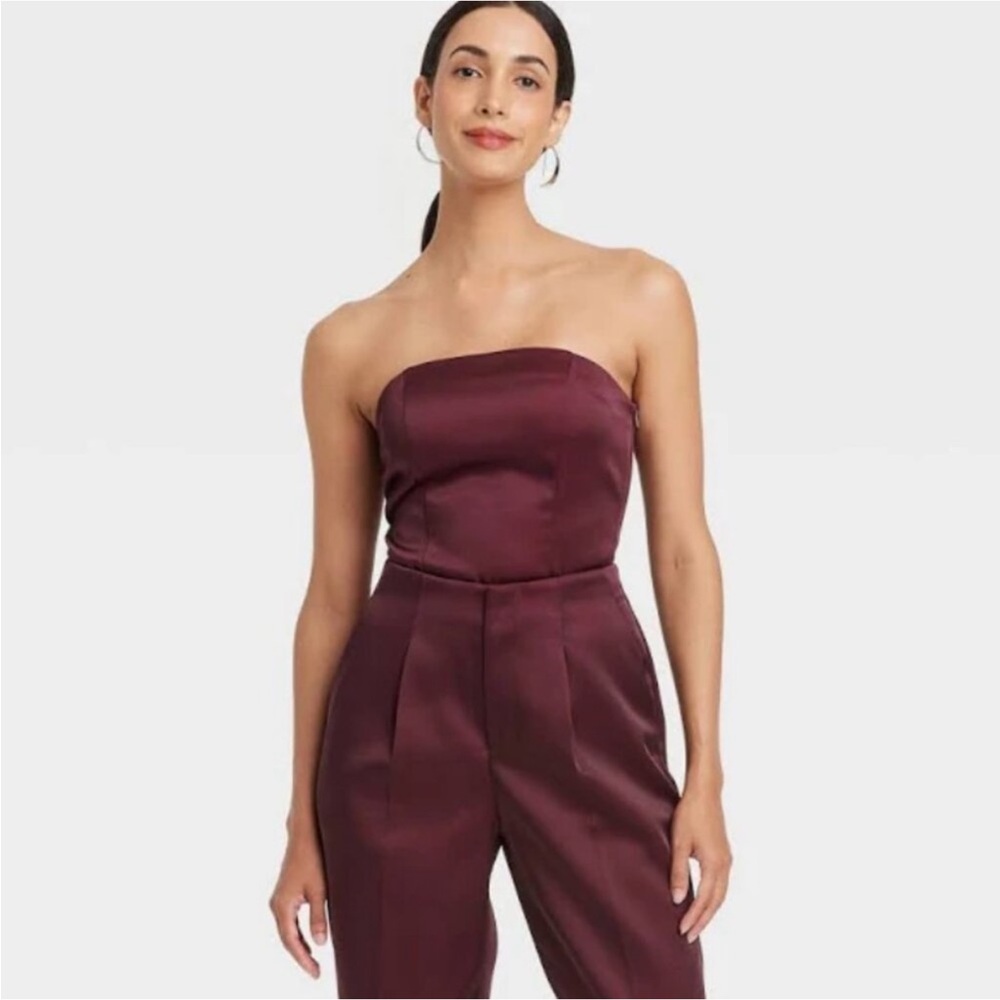 A New Day Burgundy Tube Top